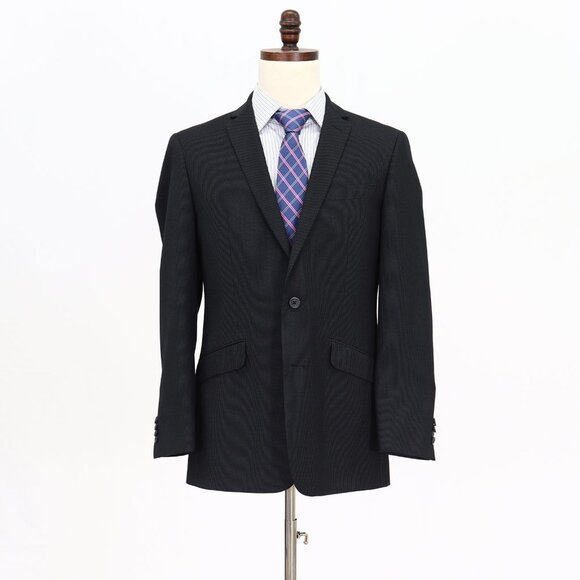 Kenneth Cole 40R Gray Striped 2-Button Sport Coat Blazer Jacket P508 - Picture 1 of 11